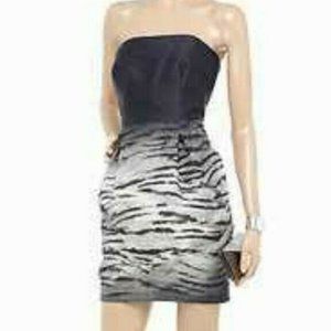 Dkny Women's Size 8 Strapless Blue Dress Msrp $395.00